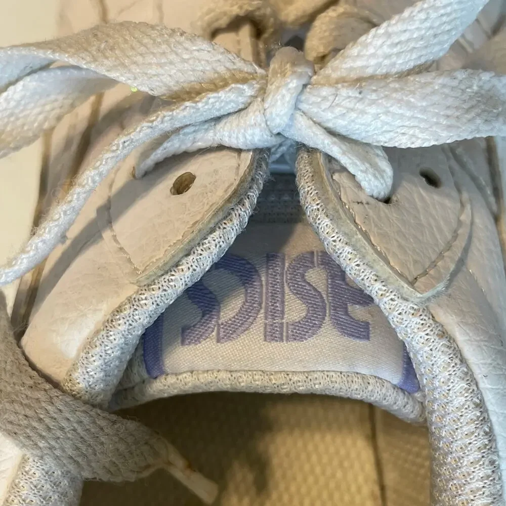 Asics Japan S GS Hologram Sneakers Size 5.5 White Low Top Lace Up Classic